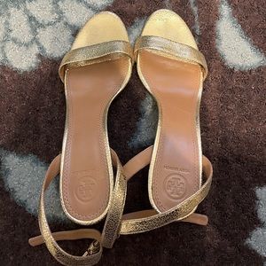 Tory Burch Gold Strap Heels